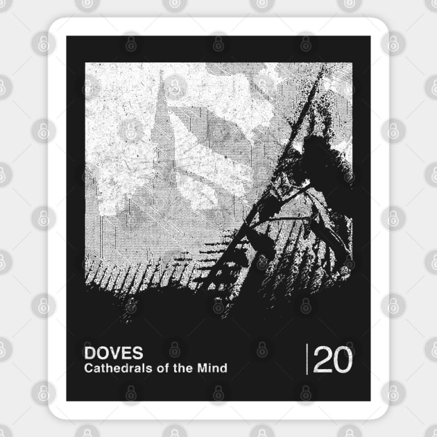 Doves / Minimalist Graphic Design Fan Artwork Sticker by saudade